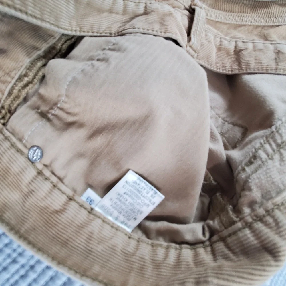 Rag & Bone Corduroy Pants Mens 33 British Khaki Camel Neutral Tone Downtown Prep